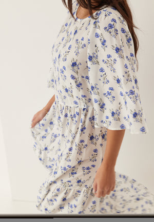 Butterfly Sleeve Maxi Dress