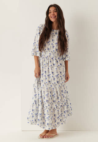 Butterfly Sleeve Maxi Dress