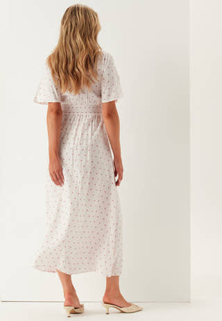 Butterfly Sleeve Viscose Maxi Dress
