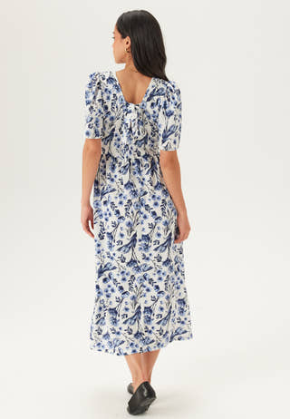 Butterfly Tie Back Midi Dress