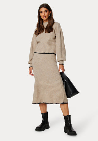 Volume Sleeve Knitted Sweater