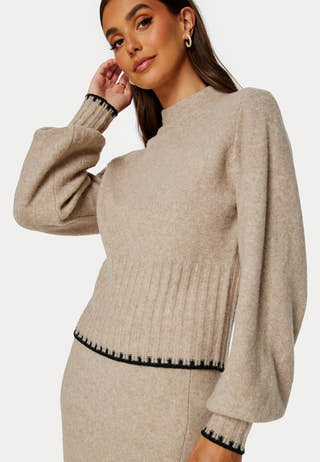 Volume Sleeve Knitted Sweater