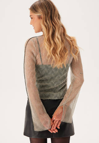Contrast Shimmer Top