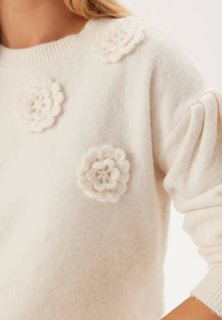 Decorated Knitted Sweater