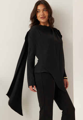 Draped Cape Blouse