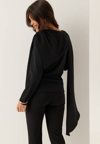 Draped Cape Blouse
