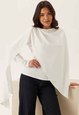 Draped Cape Blouse