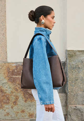 Faux Leather Tote Bag