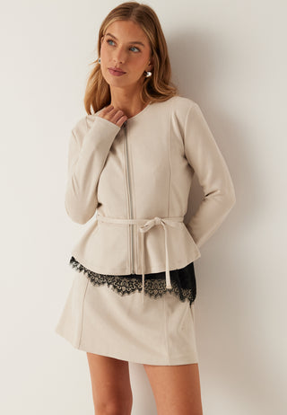 Faux Suede Mini Skirt