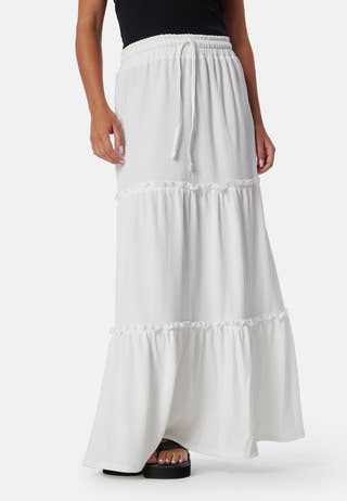 Flounce Maxi Skirt