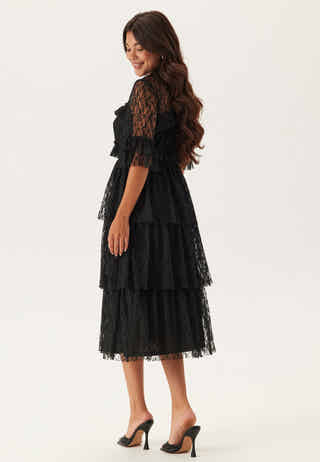 Frill Lace Midi  Dress