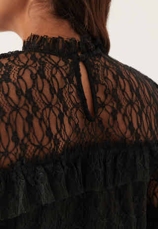 Frill Lace Midi  Dress