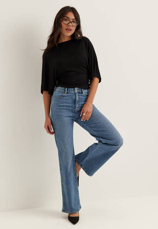 High Straight Leg Jeans