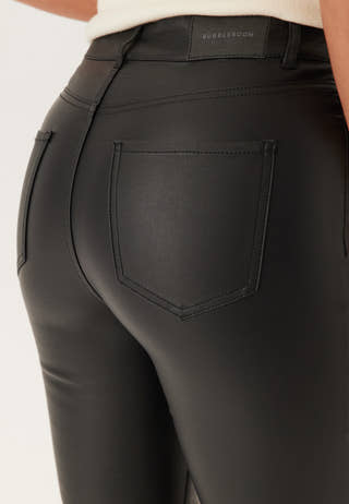 High Waist Coated Flared Jeans