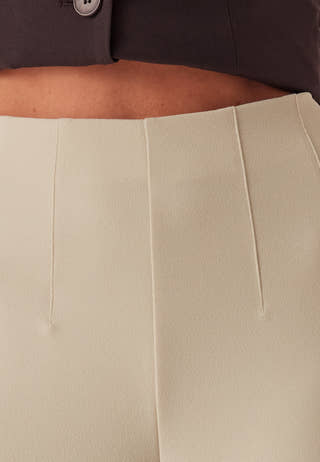 High Wide Cropped Trousers