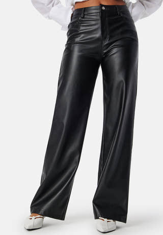 Straight PU Trousers