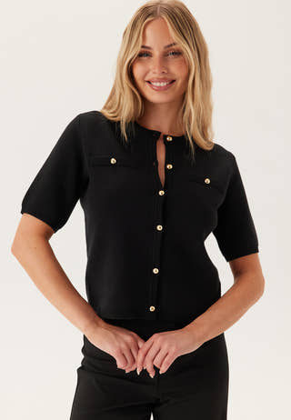 Knitted Gold Button Cardigan