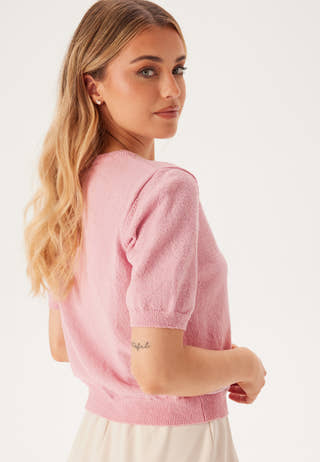 Knitted Short Sleeve Cardigan