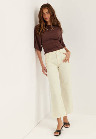 High Straight Ankle Jeans