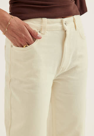 High Straight Ankle Jeans