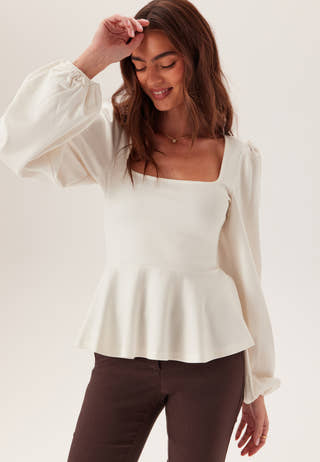 Long Sleeve Peplum Top