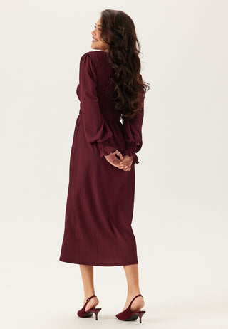 Structure Long Sleeve Midi Dress