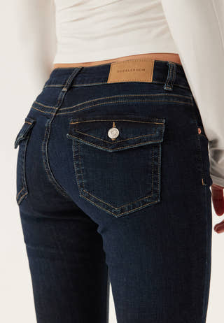 Low Bootcut Flap Jeans