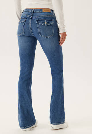 Low Bootcut Flap Jeans