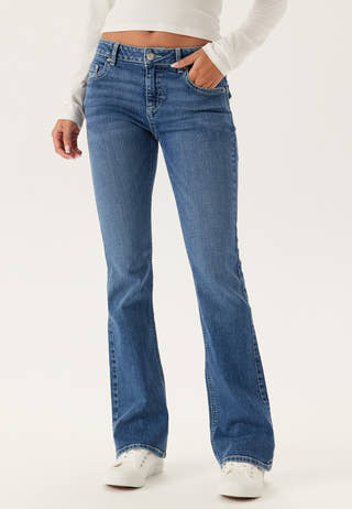 Low Bootcut Flap Jeans