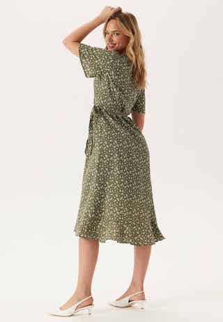 Midi Butterfly Wrap Dress