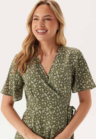 Midi Butterfly Wrap Dress