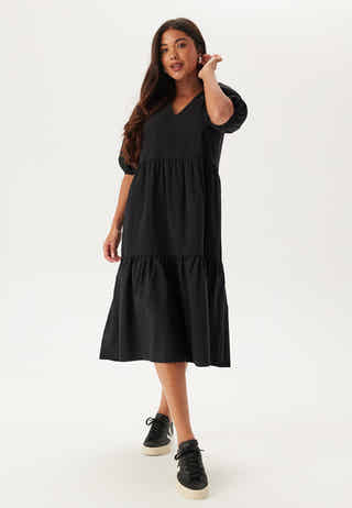 Midi Puff Sleeve Dress