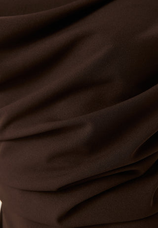 Asymmetric Draped Maxi Dress