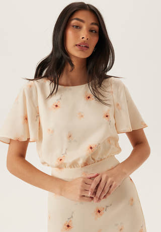 Butterfly Sleeve Ankle Dress