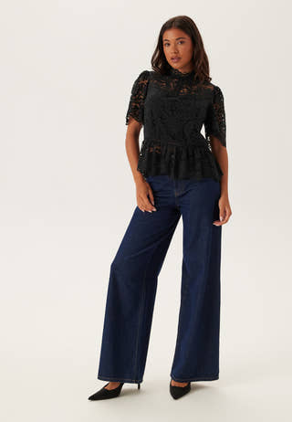 Peplum Cotton Lace Blouse