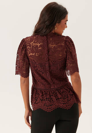 Peplum Cotton Lace Blouse
