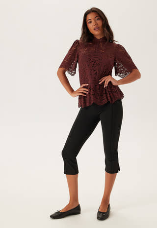 Peplum Cotton Lace Blouse