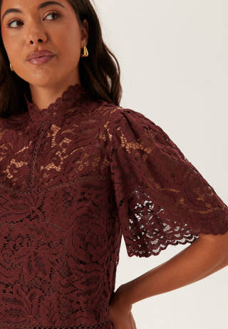 Peplum Cotton Lace Blouse