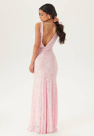 Deep Waterfall Mermaid Gown