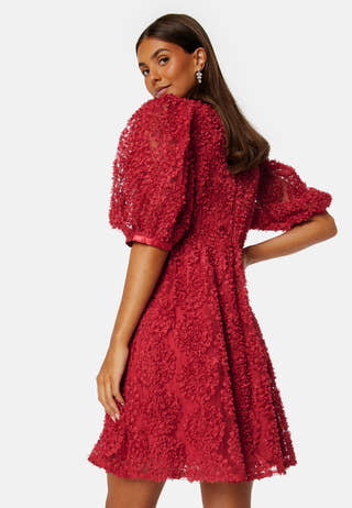 3D Puff Sleeve Dress