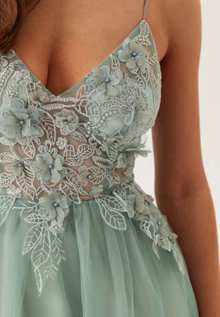 Floral tulle Gown
