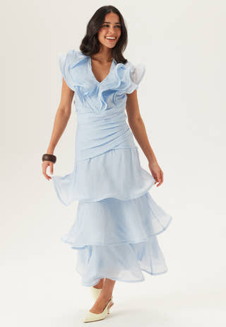 Flounce Sheer Ankle Skirt