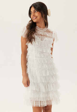 High Neck Tulle Frill Dress