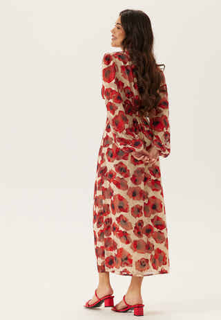 Jacquard Chiffon Midi Dress