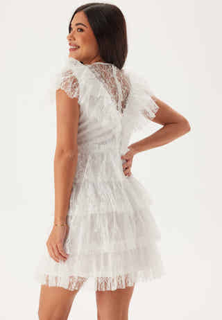 Lace Frill Short Dress