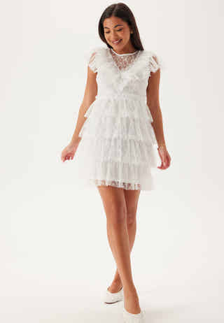 Lace Frill Short Dress
