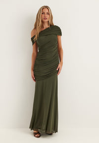 Off Shoulder Mesh Gown