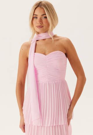 Pleated Bandeau Gown