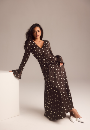 Ruched Front Midi Dress