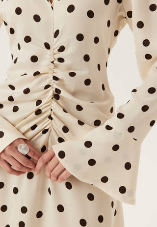 Ruched Front Midi Dress